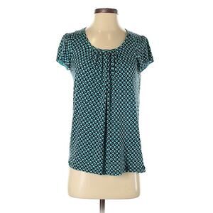 Michael Kors Top‎ Flutter Short Sleeve Geometric Print Casual Shirt Women's XS